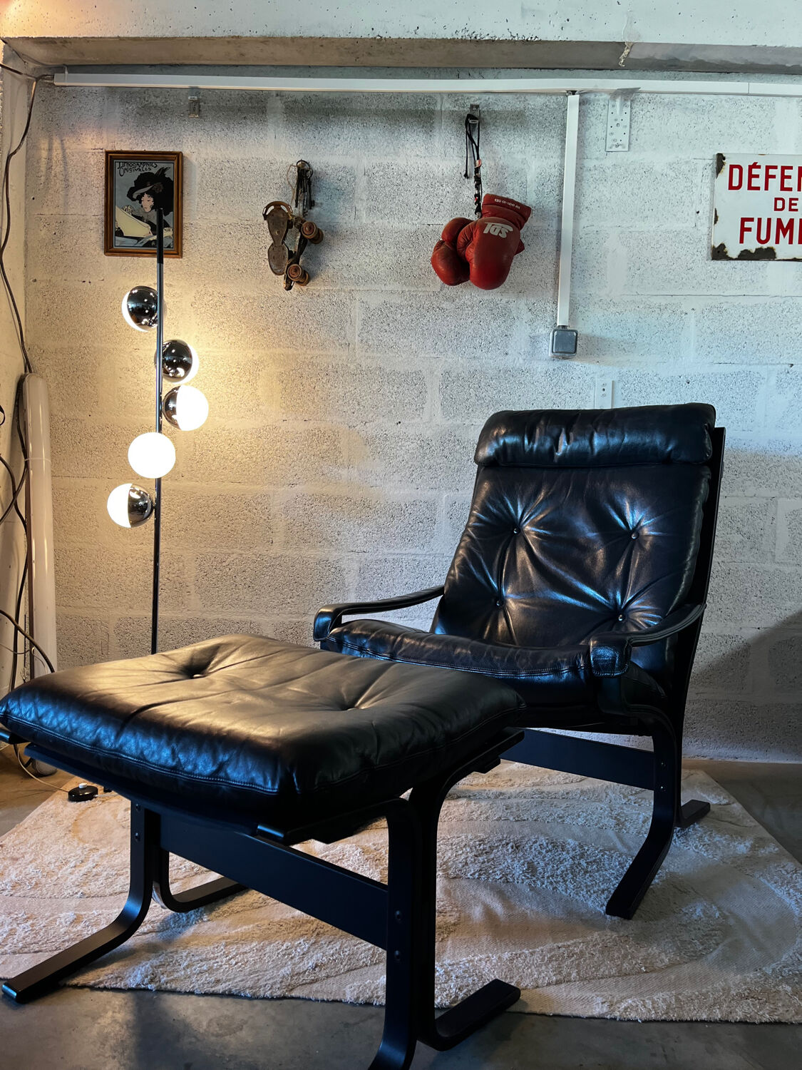 Scandinavian leather armchair