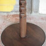 Vintage wooden floor lamp, reading table, carved wooden table, reading light