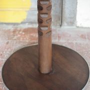 Lampadaire bois vintage, table de lecture, table bois sculptée, liseuse