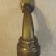 Old French Heavy Cast Bronze Marine Nautical Wall Light Glass Ball Shade 5101