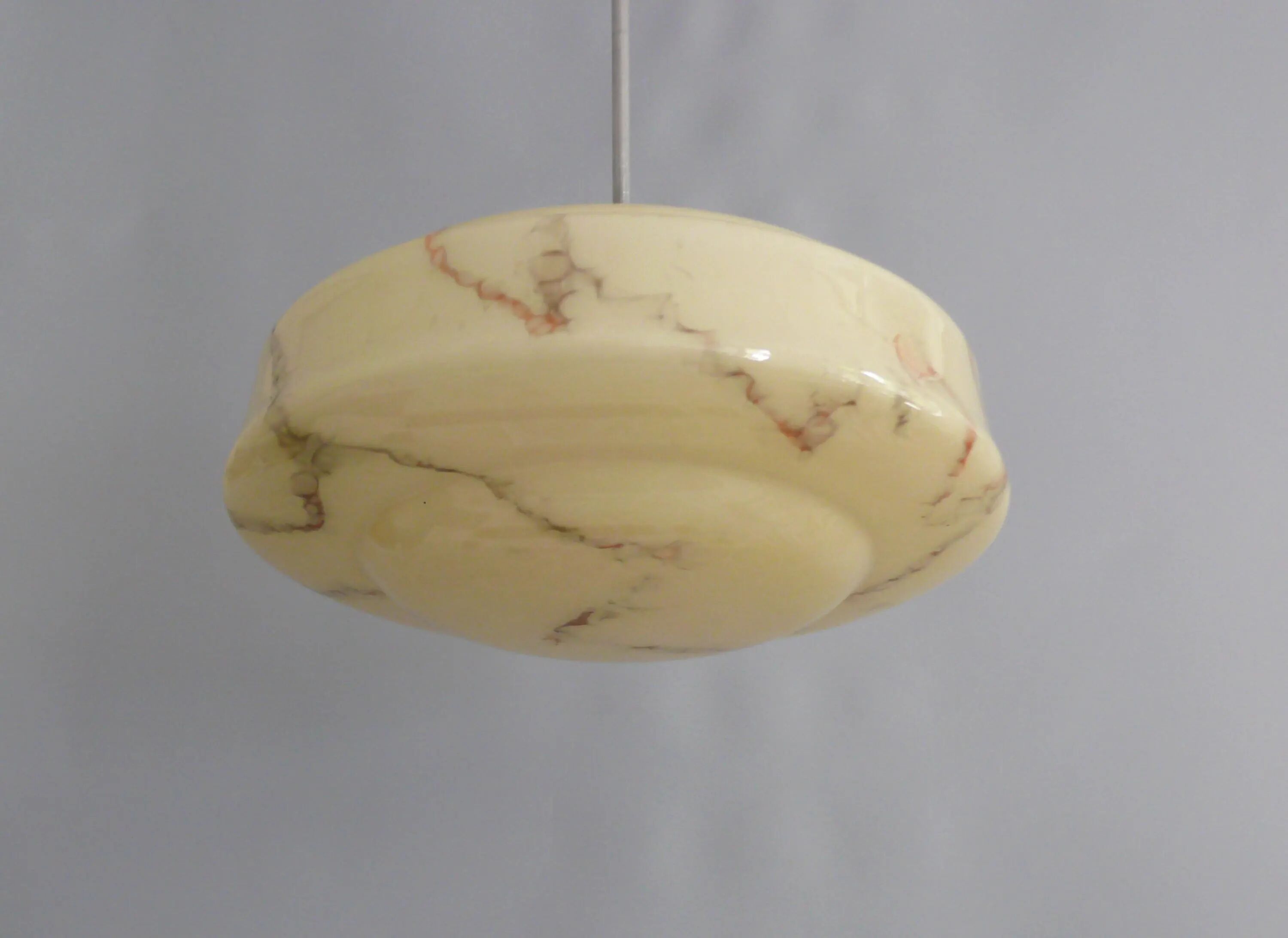 Grand plafonnier beige Art Déco - années 1930-1950