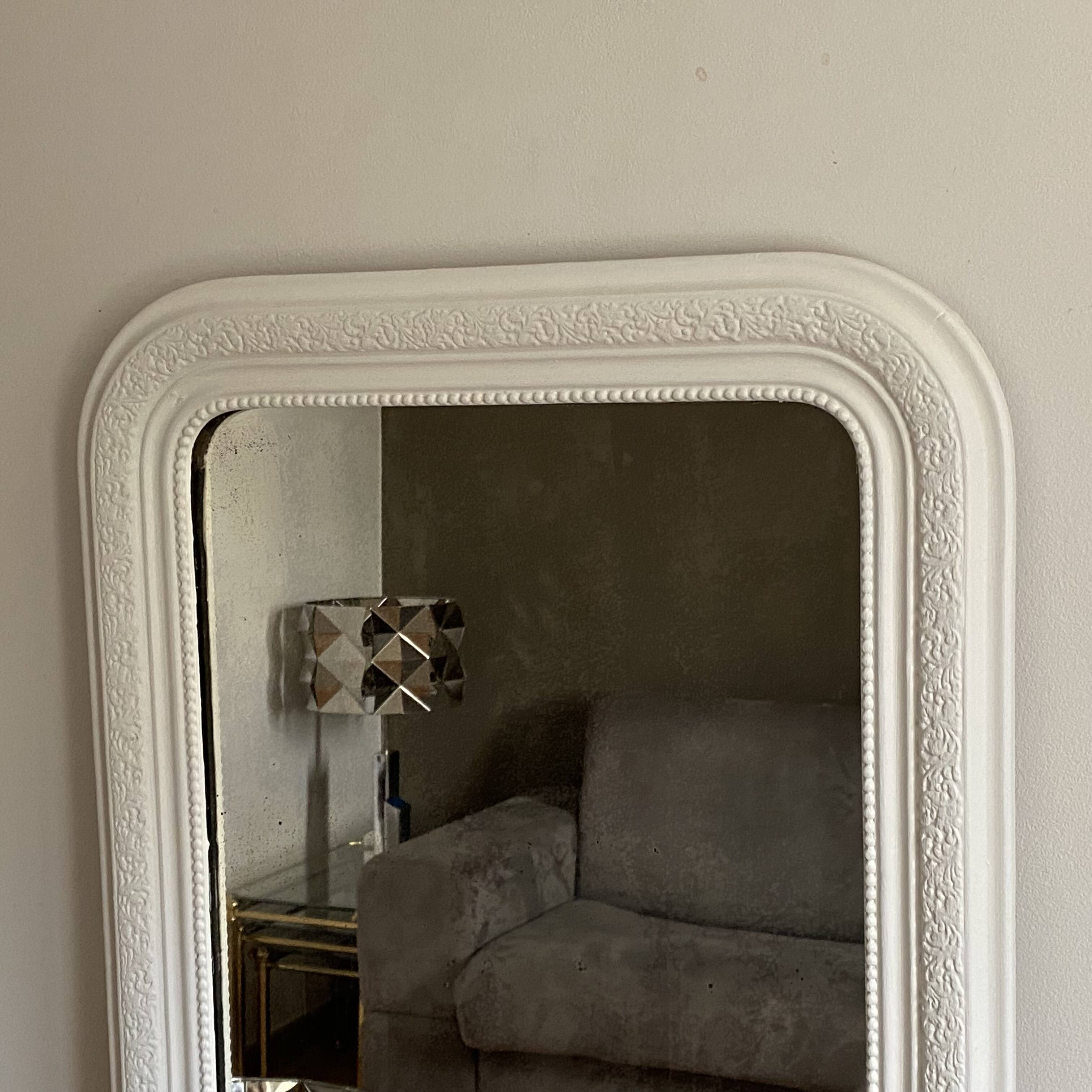 Louis Philippe white mirror, late 19th century