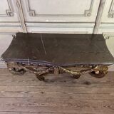 Transitional console in carved and gilded wood, France, 18th century