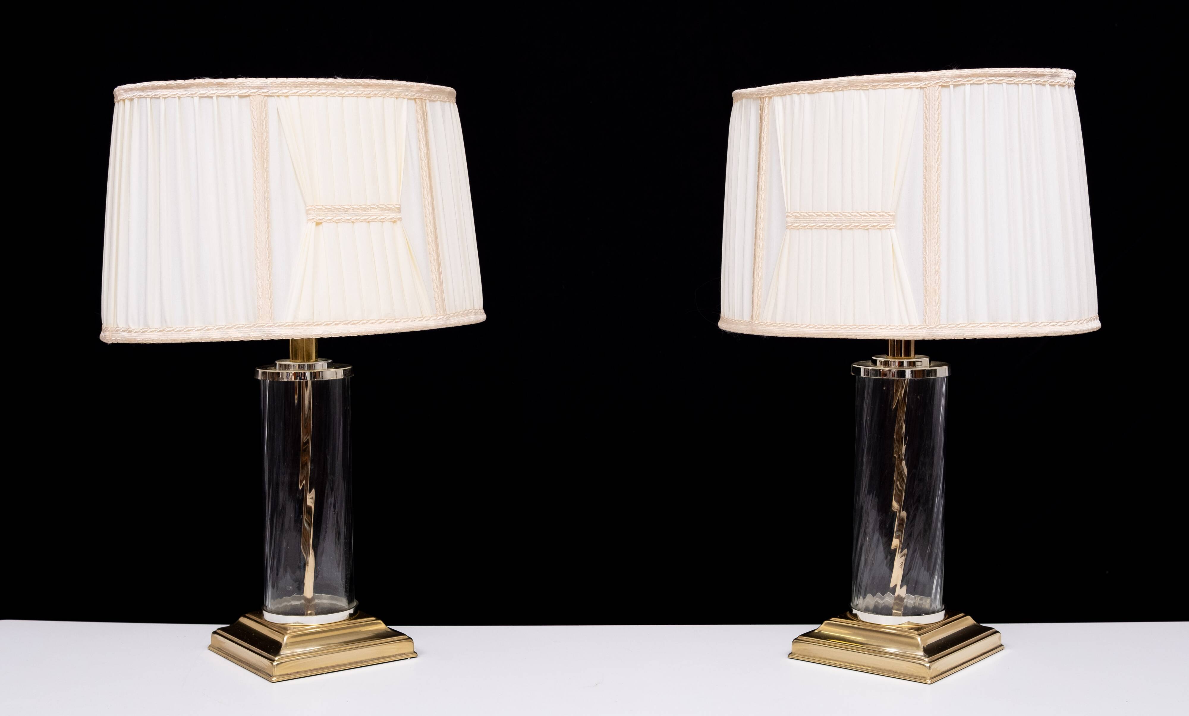 set Hollywood Regency Table Lamps 1970s