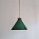 Art Deco conical green opaline pendant light, 1920s-30s