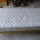 Bed 1 person vintage with metal headboard and footboard and spring metal box spring