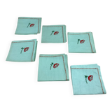 6 Serviettes à thé anciennes