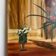 Ancient painting, still life with flowery vase and glass, signed,XX century