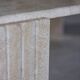 Travertine coffee table "Eye" or "drop" by Roche Bobois, 1980