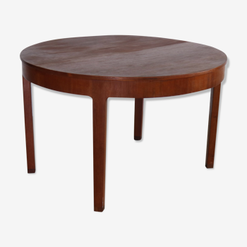 Vintage round teak dining table with extra table top