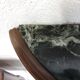 Console table wood and green marble from Aosta