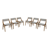 Ski Jumper Chairs from Zamojska, Poland, 1970s, Set of 6