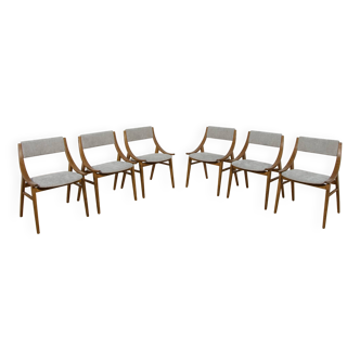 6 chaises par Zamojska, Pologne, années 1970