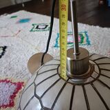 Vintage mother-of-pearl and brass pendant light