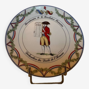 Bicentennial talking plate of the revolution