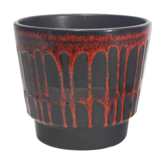 Ceramic fat lava flower pot, 1960's