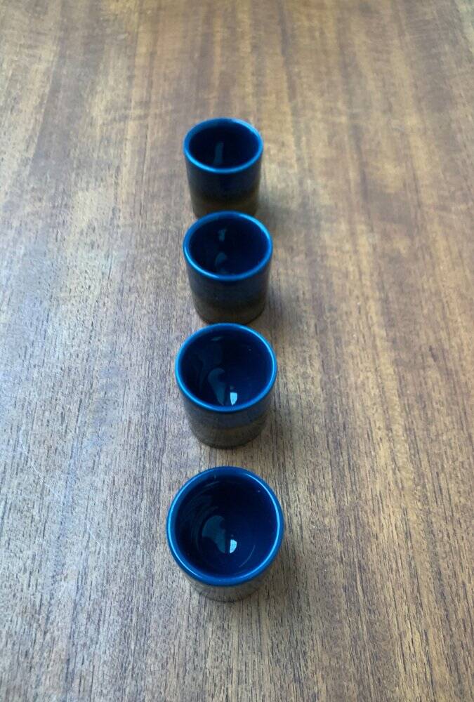 Verres à shots Brotzeit Studio Line allemands vintage en céramique de Rosenthal, lot de 4