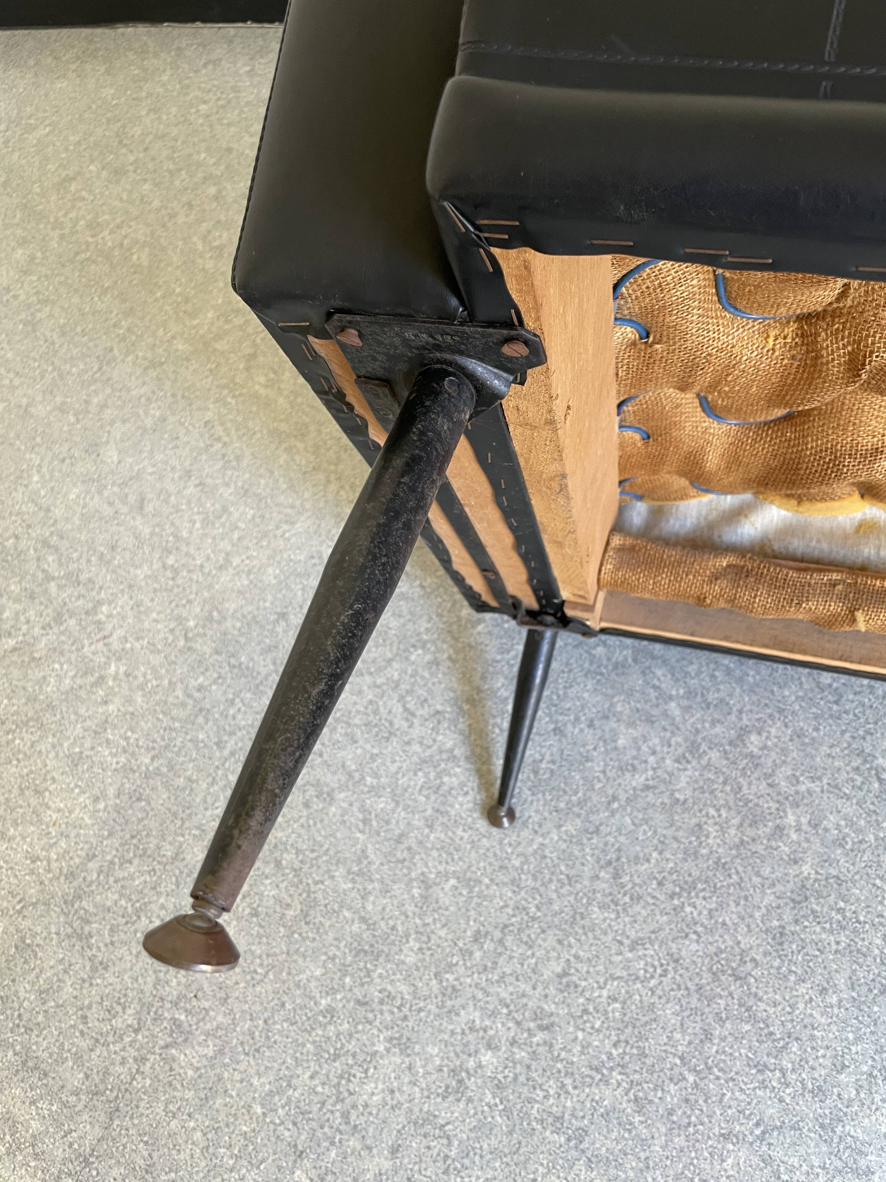 Leatherette armchair