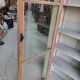 Magnificent pair of green painted fir bookcase display cabinet early 20th century