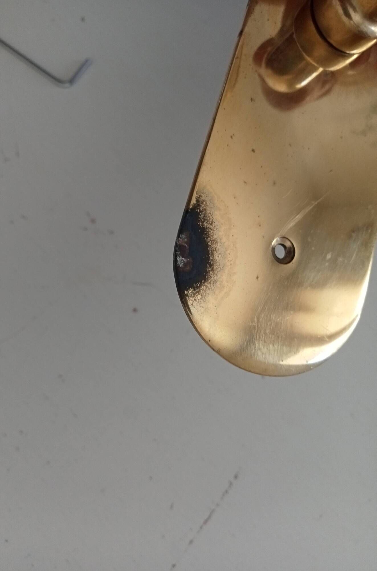 Pair of solid brass door handles
