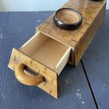Souvenir lighthouse lamp from Calais in wood