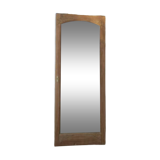 Beveled mirror solid wood door frame carved air-gummed