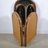 Triptych rattan mirror year 70.