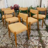 Set of 6 vintage Scandinavian chairs