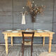Raw wood dining table