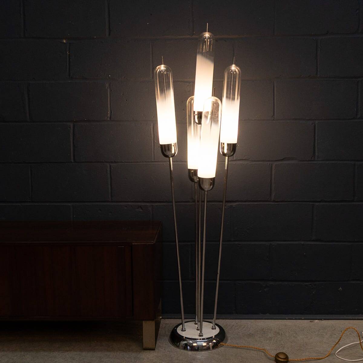 20thc italian five light murano glass lamp by carlo nason for mazzega c1970