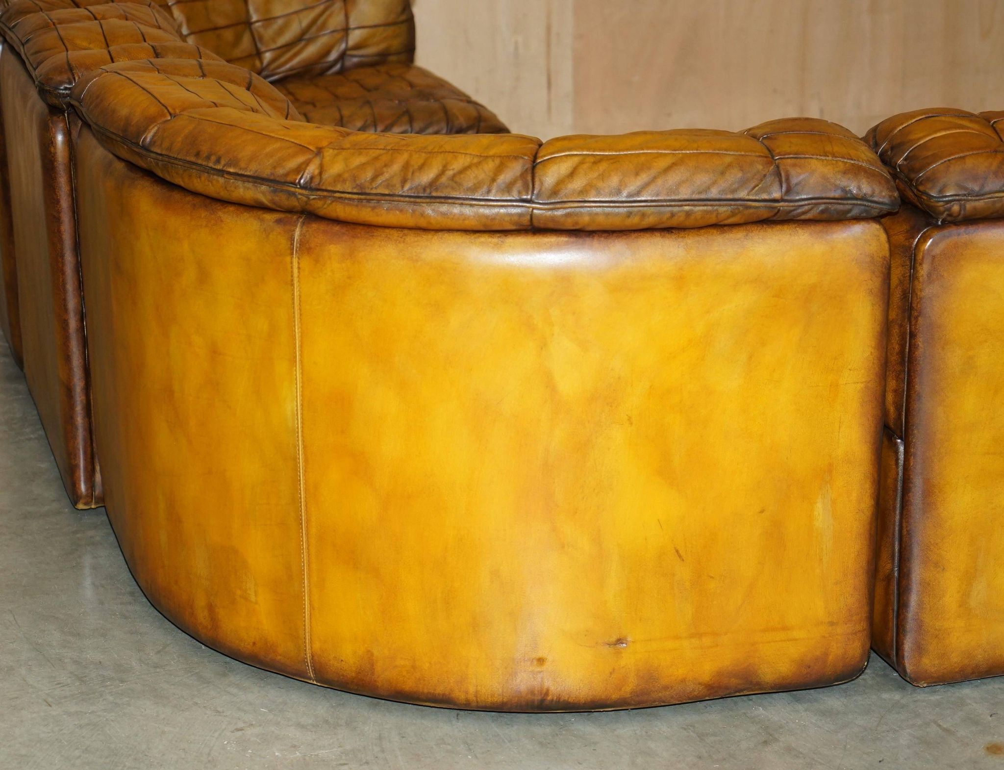 Canapé d'angle modulaire vintage cuir De Sede DS-11
