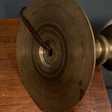 Ostrich egg and bronze lamp 1970 on shower stand