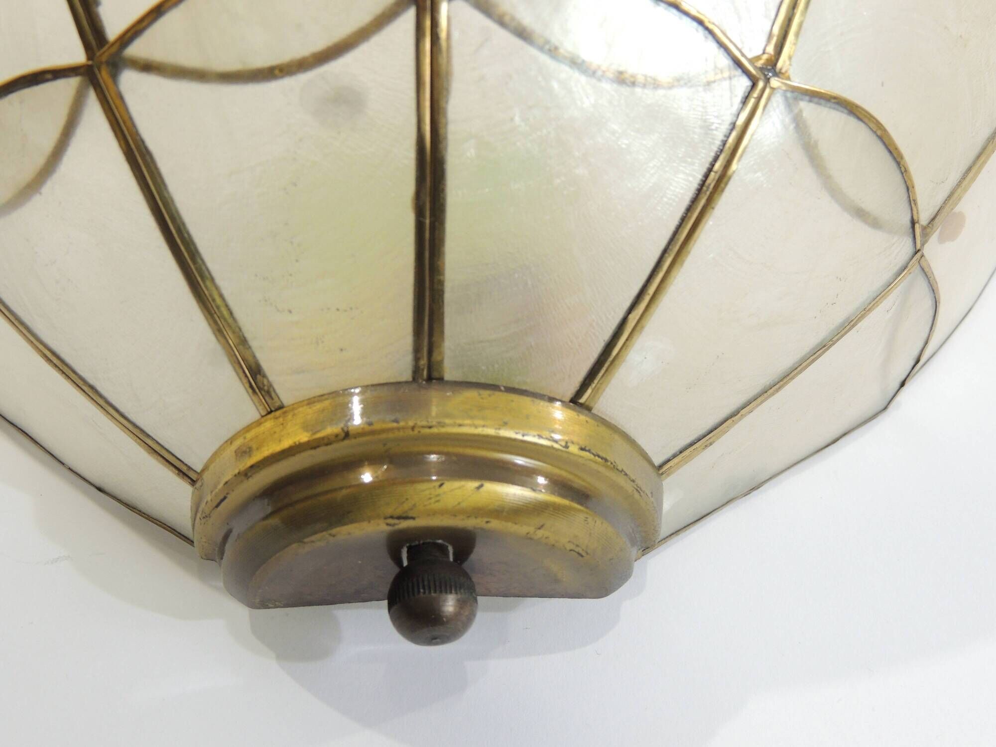 Pair of mother-of-pearl /vintage wall lamps