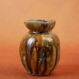 Small Art Nouveau vase in flamed glazed stoneware by Charles Greber