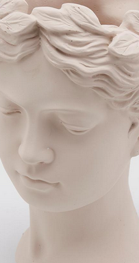 Woman's head pot cover "Athena" pale pink