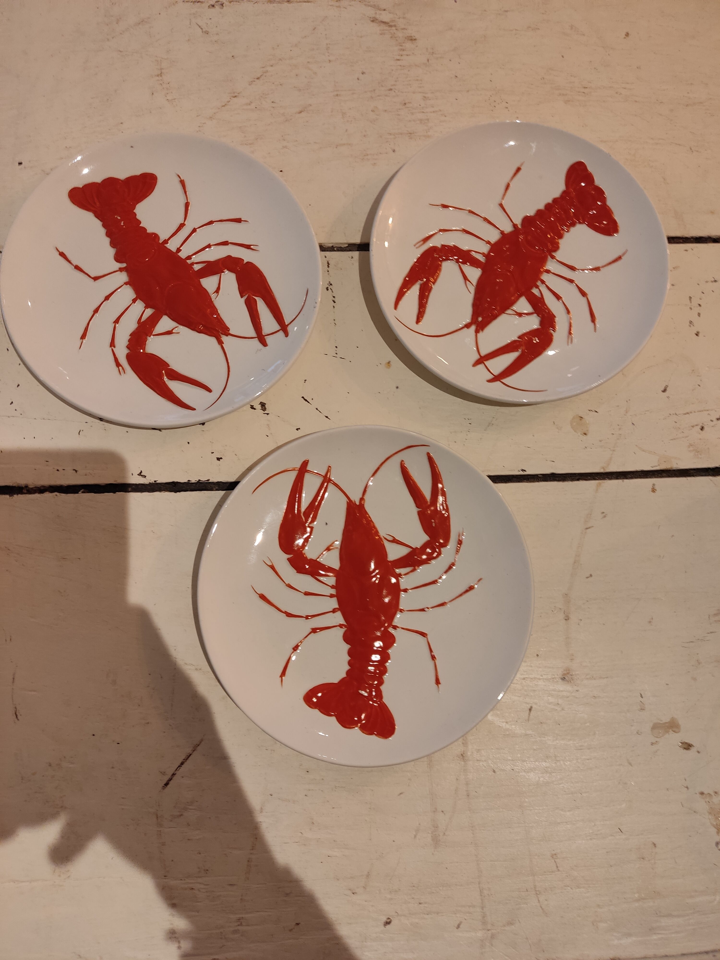 Set of 3 lobster plates