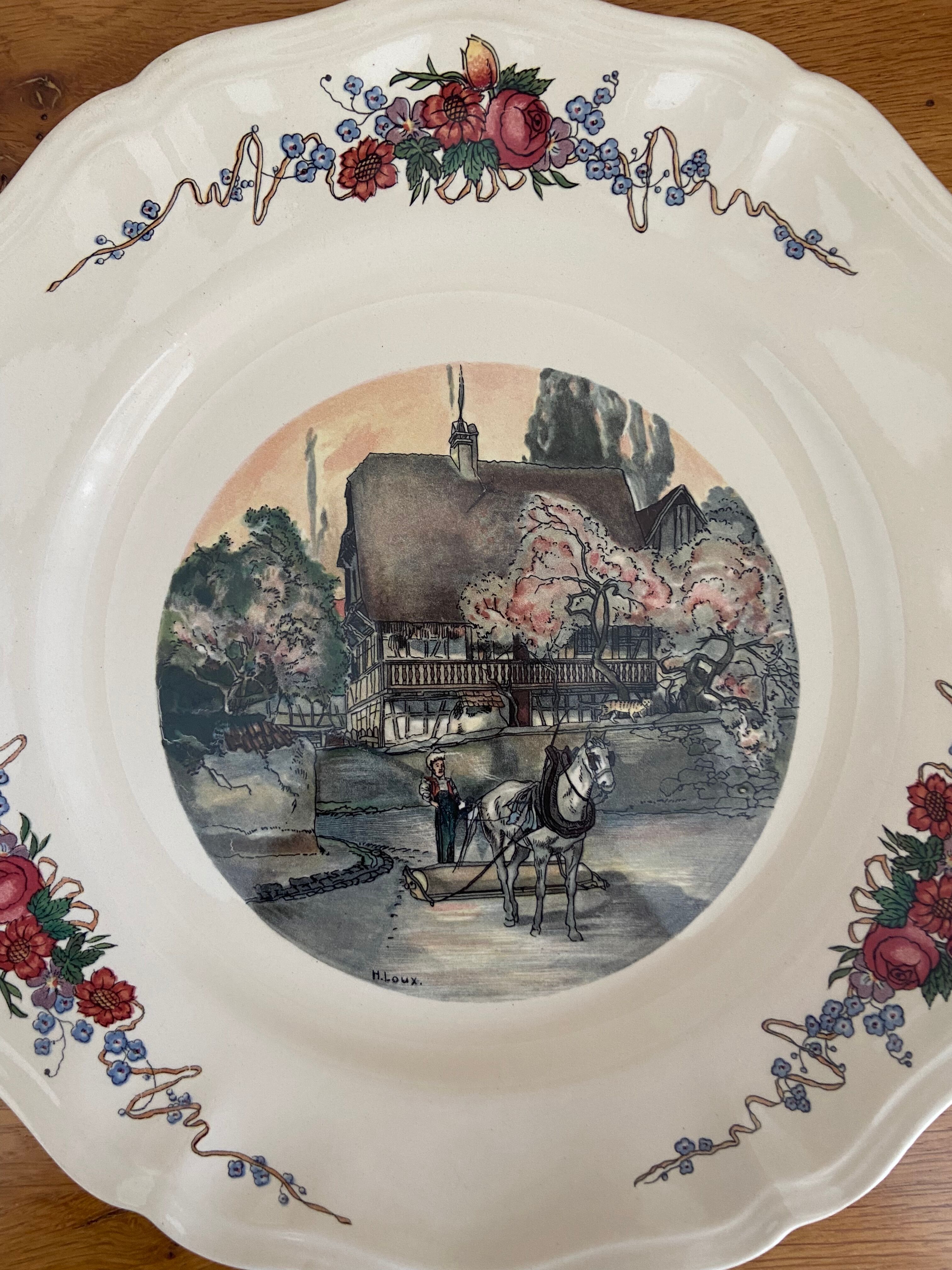 Lot service alsacien obernai sarreguemines vintage, 38 pieces