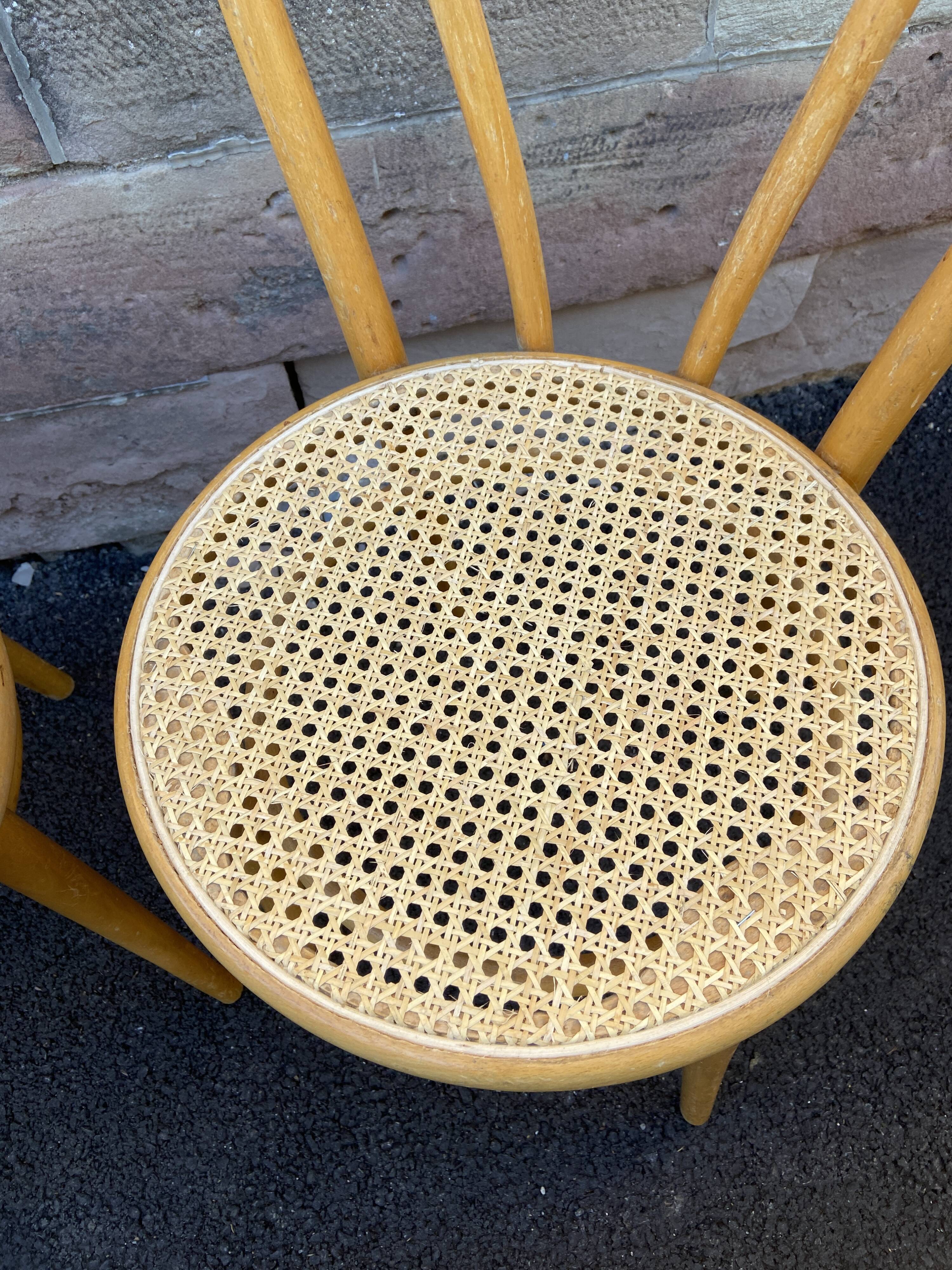 Pair of vintage bistro coffee chairs