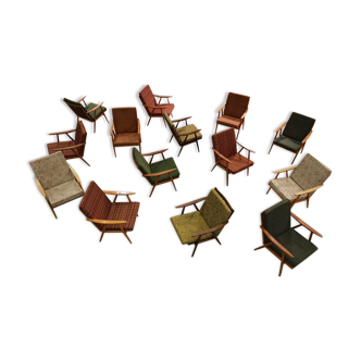 Lot of 14 ton chairs Thonet Boomerang