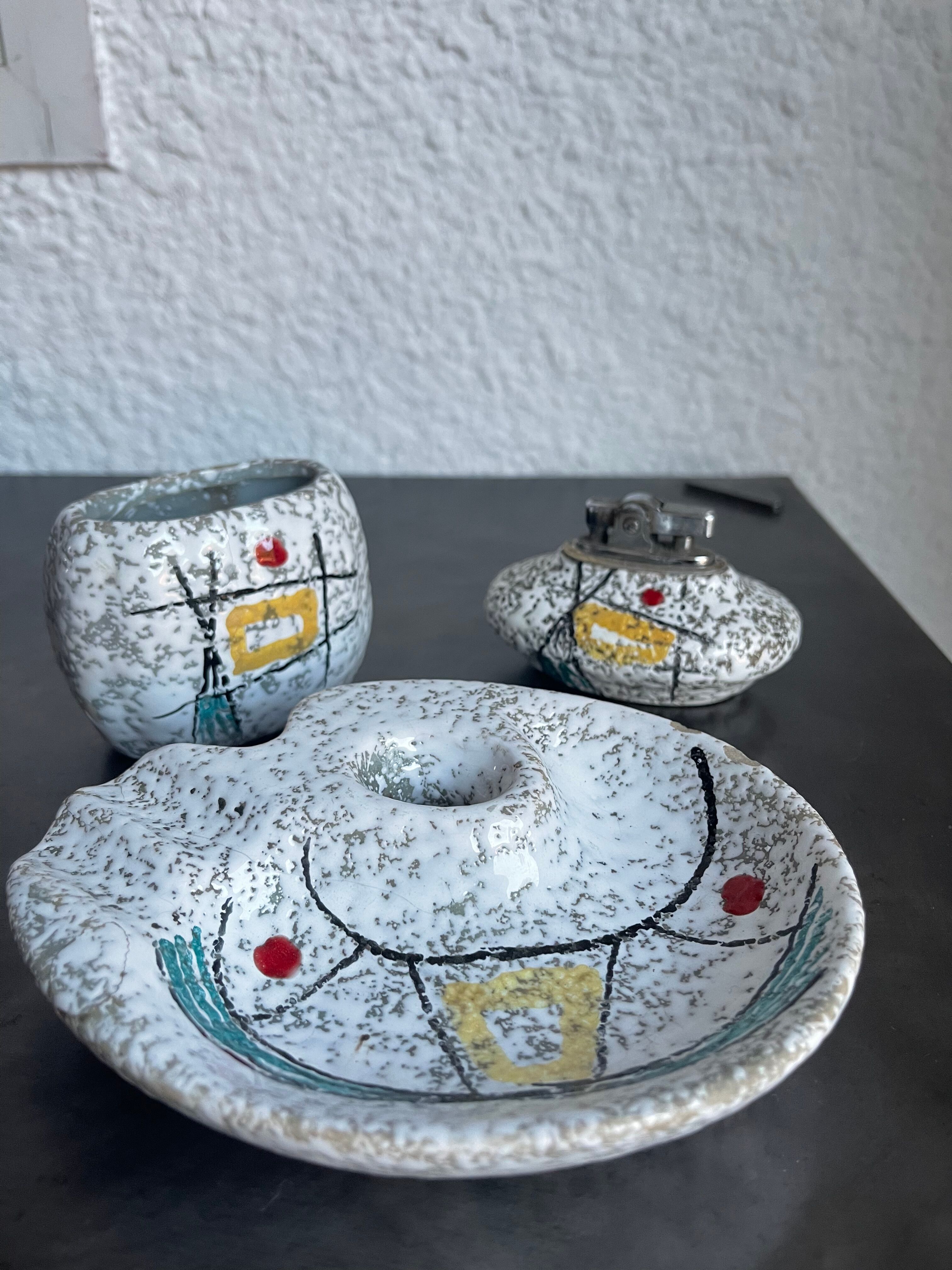 Ensemble fumeur Vallauris années 50/60