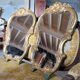 Pair of mirrors style louis xv rocaille in gilded wood carved 1900