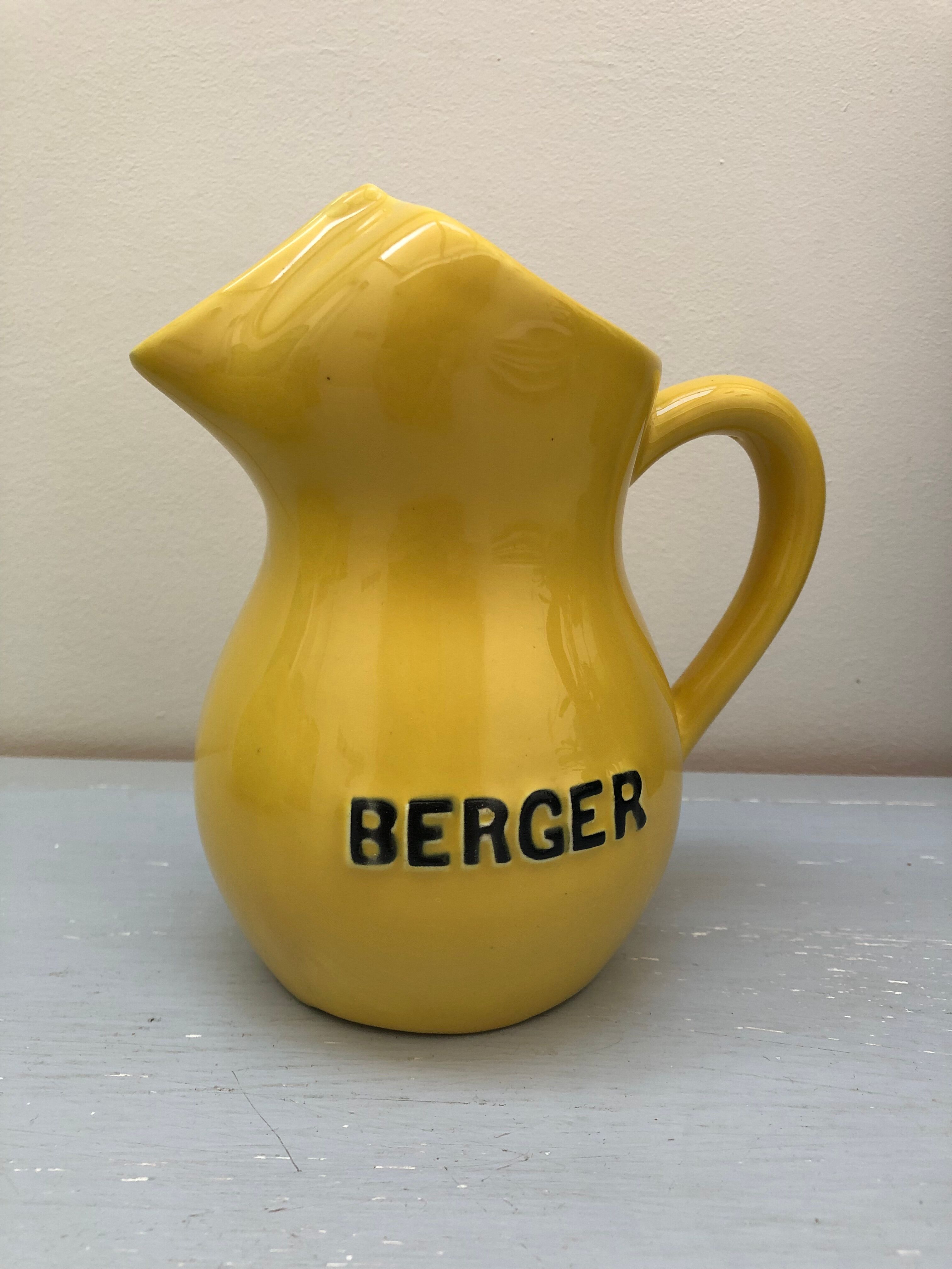 Vintage yellow carafe pitcher