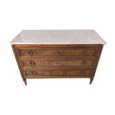 Commode en acajou plateau marbre blanc