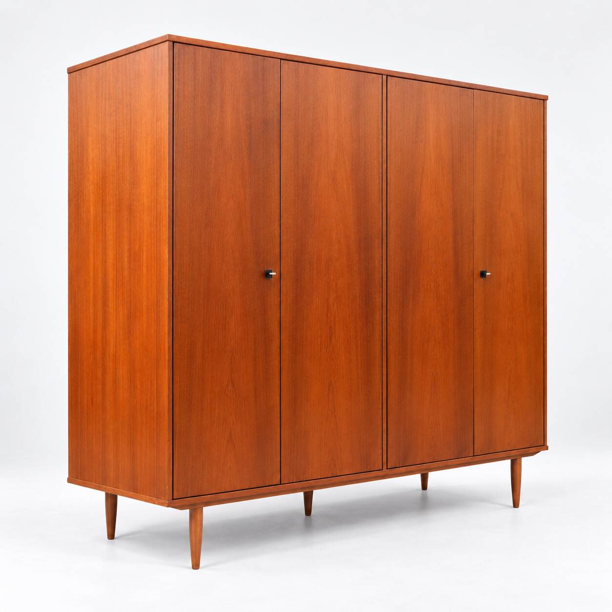 Vintage mid-century four-door wardrobe from the 1960s