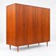 Vintage mid-century four-door wardrobe from the 1960s