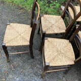 6 chaises bistrot paillées