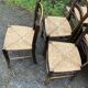 6 straw bistro chairs