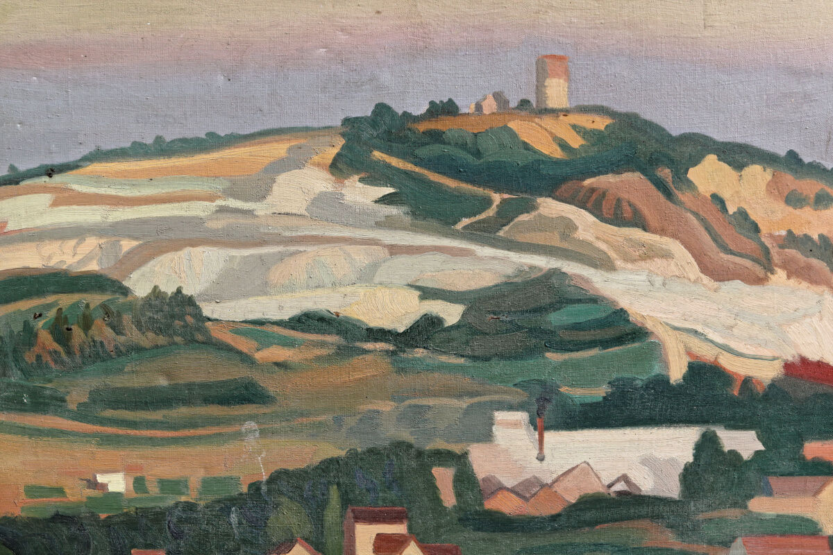 Oil on canvas signed, landscape