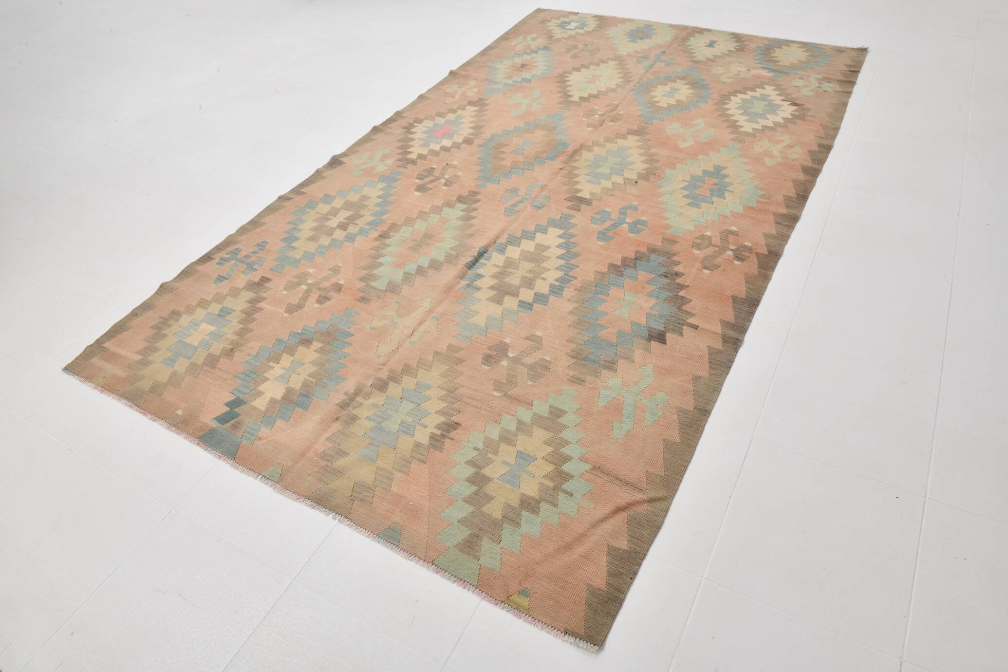 6x10 Kilim Turkish Nomadic Design Kilim Rug, 181x312 Cm