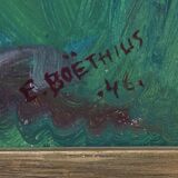 Swedish Oil on Panel – “Landscape” by Erik Boëthius (1897–1970)